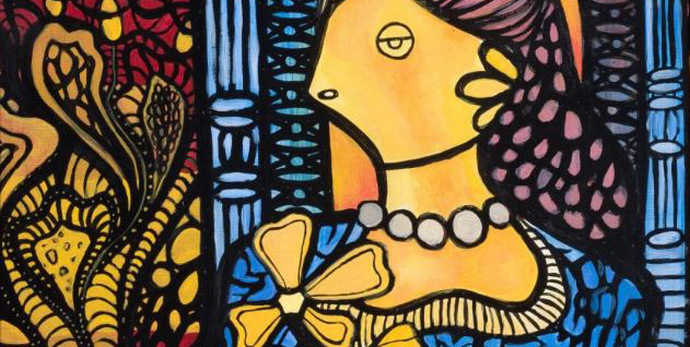 Young Lady with Flower, 1960. Amelia Peláez del Casal (Cuba, 1896-1968)